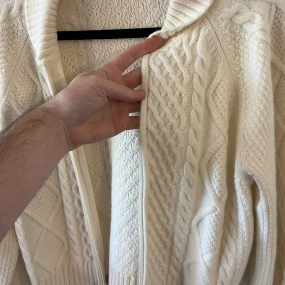 457 Sunday Best Gigi Sweater Cableknit Woven Cardigan Sweater Size Medium - Picture 7 of 10